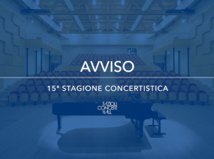 Sospensione attività concertistica Fazioli Concert Hall