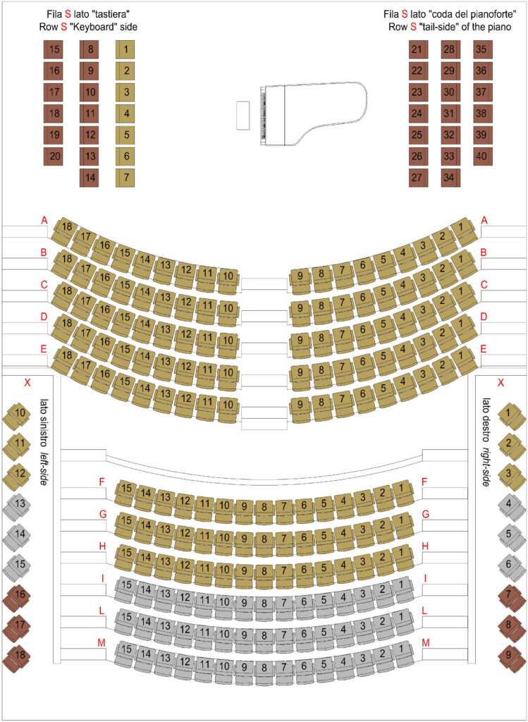 mappa dei posti della fazioli concert hall